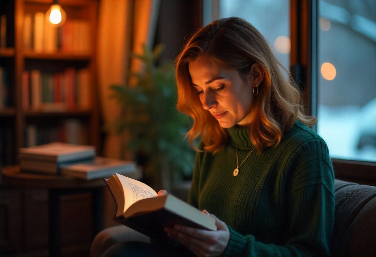 MULHER LENDO UM LIVRO